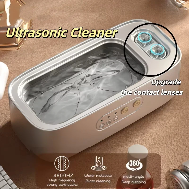 Upgrate Ultrasonic Glasses Cleaning Machine 45KHZ Ultrasound Jewelry Cleaner Machine High Frequency Ultrasonic Cleaner
