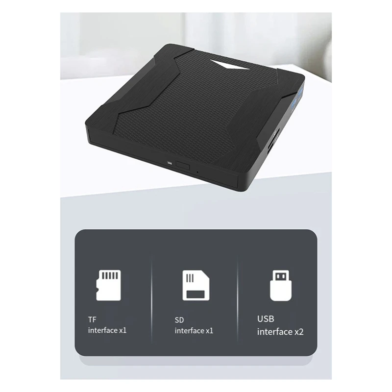 내구성 있는 USB 외장 DVD 리더, USB 3.0 C 타입 DVD-RW CD-RW 버너, 녹음기 TF SD 광학 드라이브 CD DVD ROM 라이터, PC 노트북용