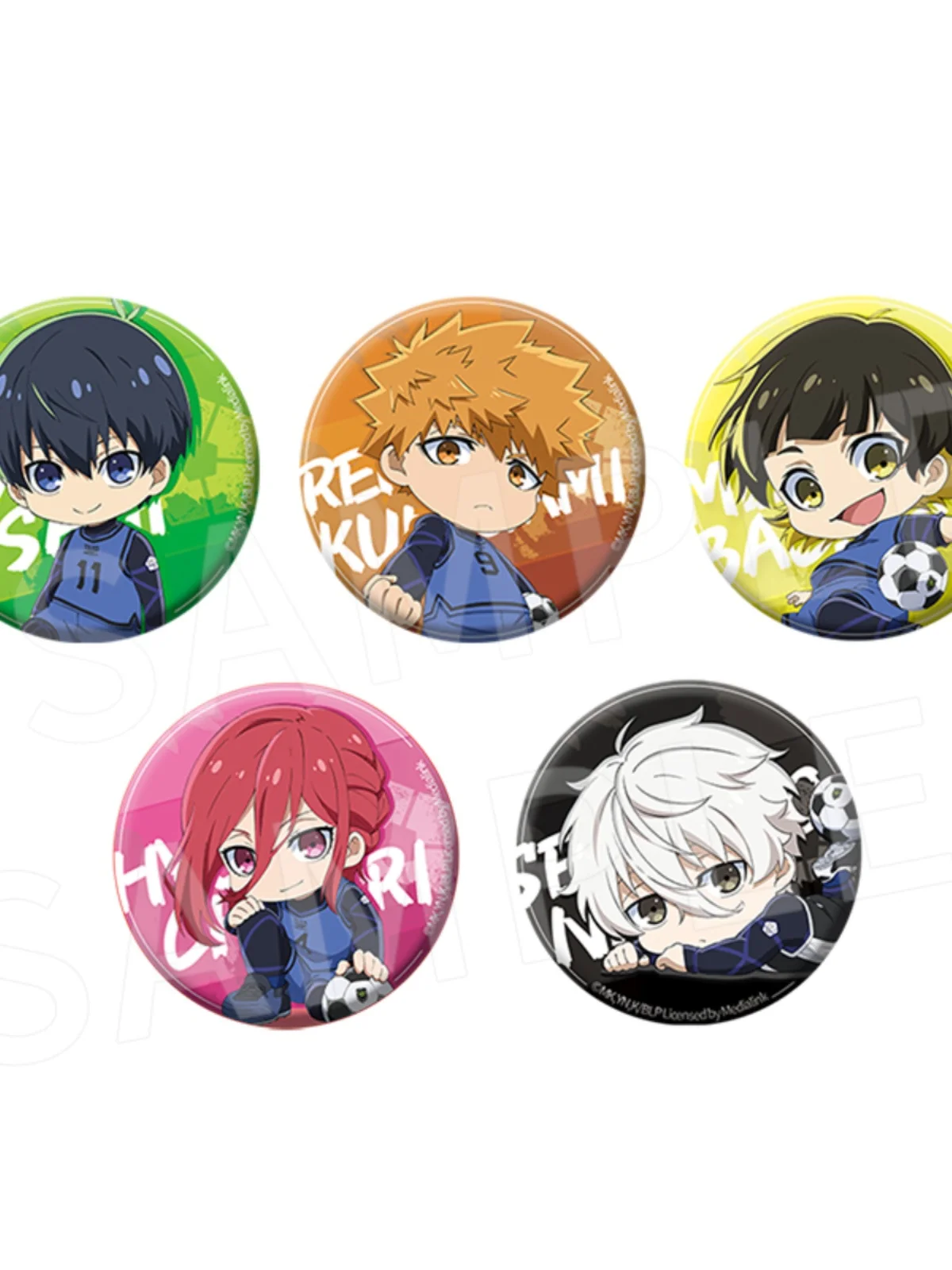 

Anime BLUE LOCK Nagi Seishiro Isagi Yoichi Bachira Meguru Chigiri Hyoma Cosplay q version laser badge ambitus