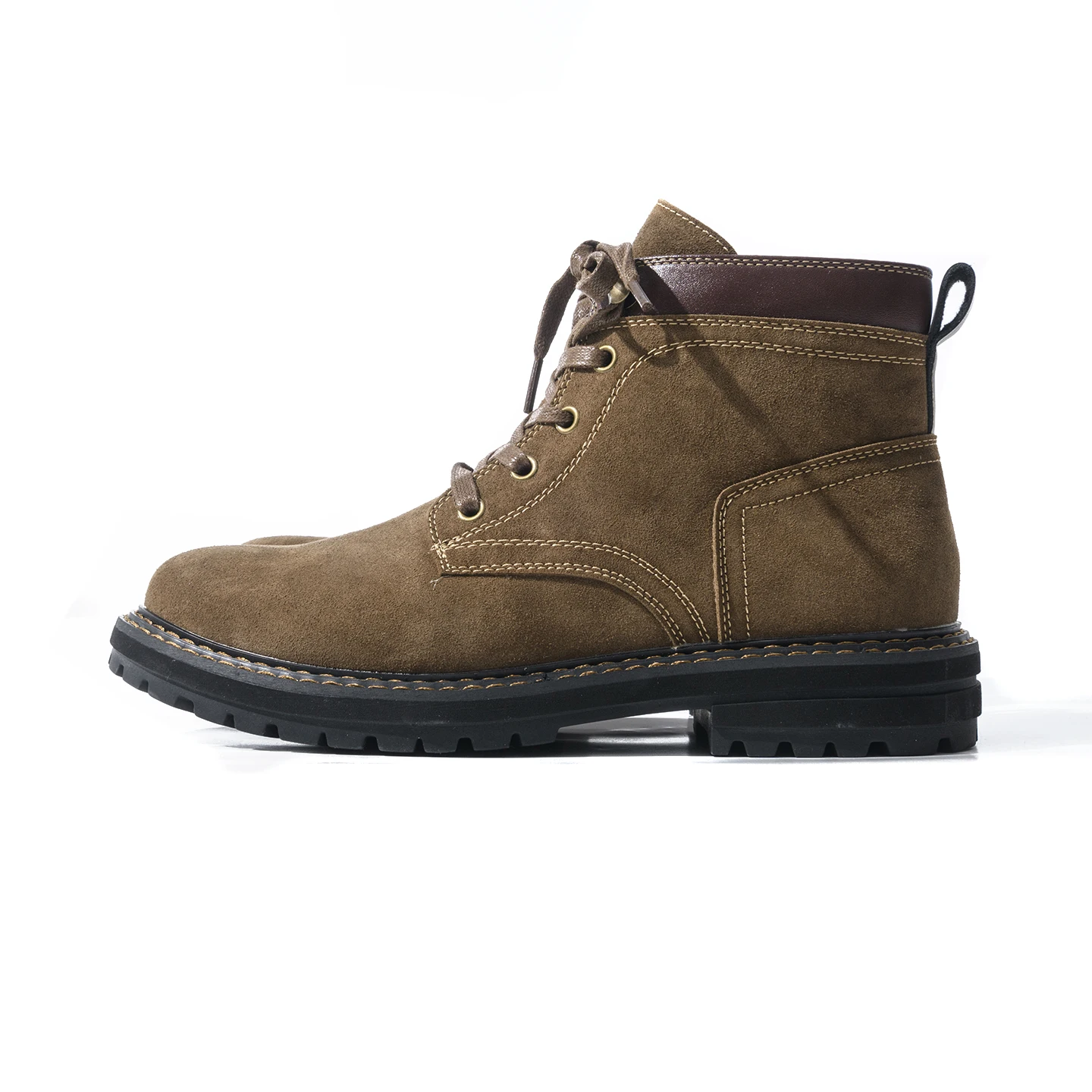 Botas de Estilo Americano Retro para Hombre, Suela Gruesa, Botas Casuales de Motero, Botas de Desierto a la Moda, Comb...