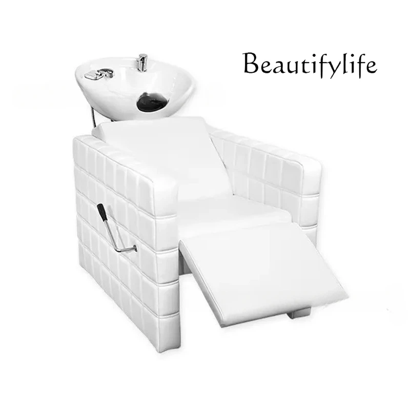 Shampoo bed barber shop hair salon special semi-reclining shampoo flush bed beauty salon shampoo chair