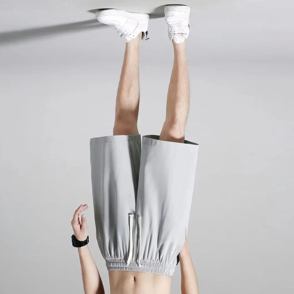

Ultra-thin Casual Shorts Cool Fabric Shorts Ice Silk Shorts Breathable Athletic Quick-dry Adjustable Drawstring Short Pants