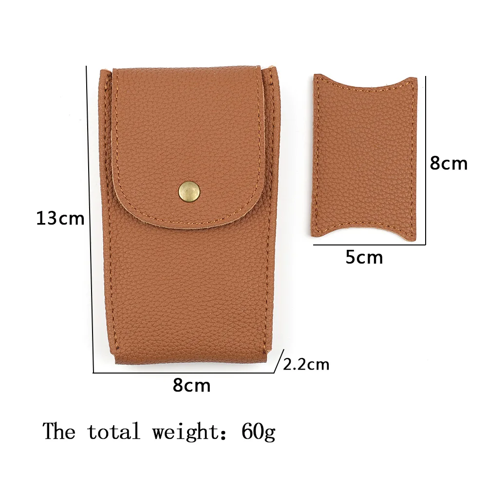 Handmade Genuine Leather Watch Box Bracelet Storage Bag Portable Jewelry Leather Watch Case Travel Pouch Watch Pouch Bag Case