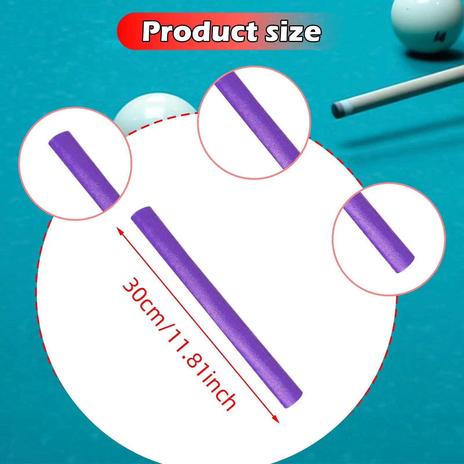 

Billiards Accessories Elastic Rubber Cue Butt Handgrip Wrap Non Slip for Professional Billiard Cue and Training