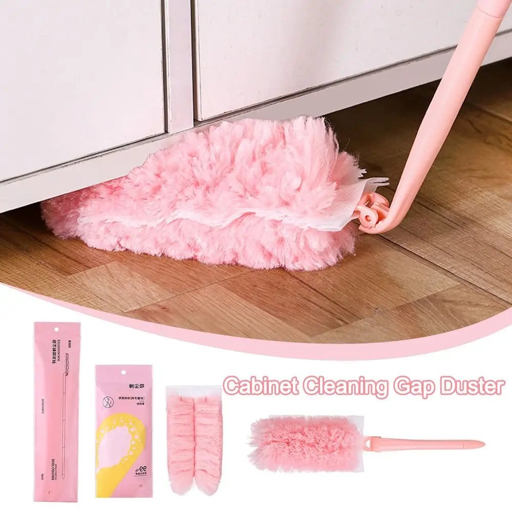 Portable Adjustable Dust Duster Electrostatic Adsorption Extra Long Cabinet Cleaning Gap Duster Foldable Feather Duster