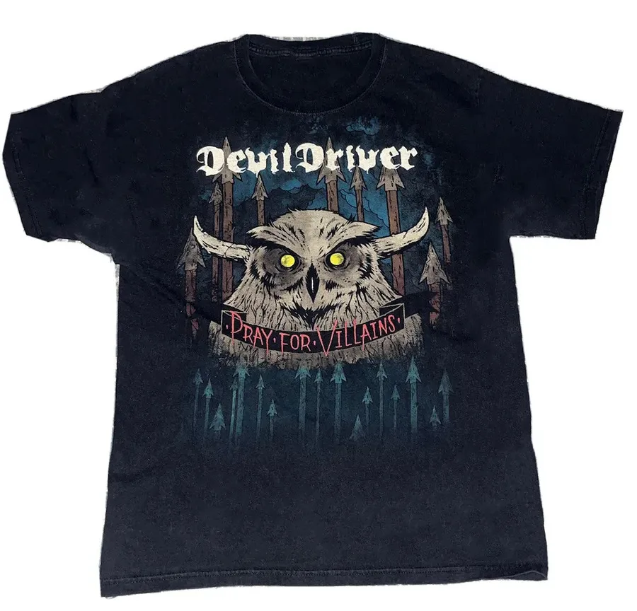 DevilDriver Band Concert Tour Black T Shirt Cotton JK324