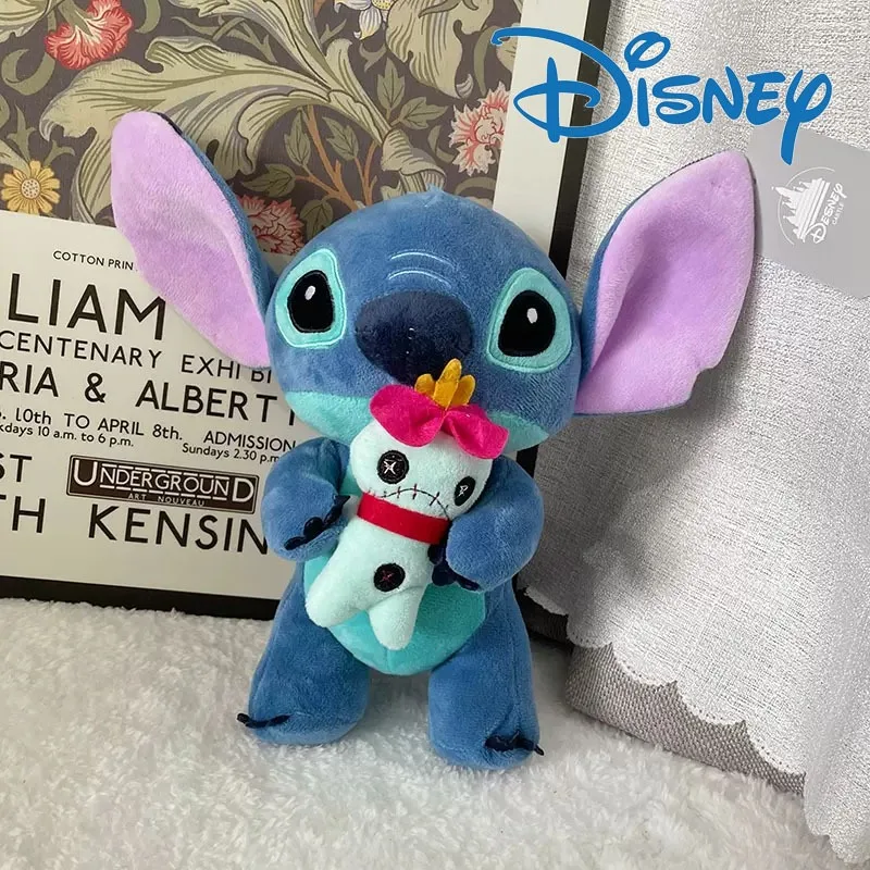 

Hot Original 25cm Disney Cartoon Blue Pink Kawaii Stitch Plush Dolls Anime Toys Stress Relief Pillow Comfort Toy Kids Xmas Gift