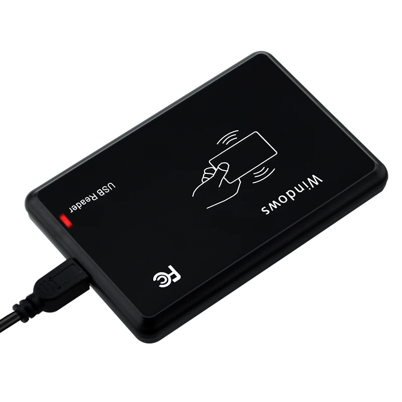 125KHz 13.56MHz Swipe Card Access Control Card Issuer, Non-contact NFC Desktop Card Reader, USB Interface Driver-free RS232