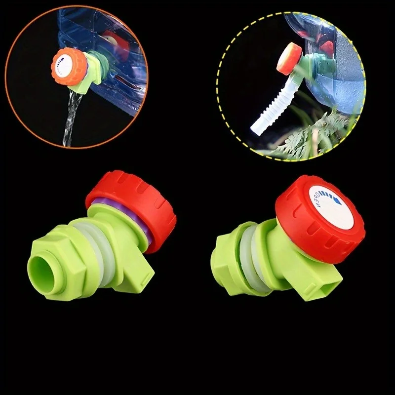 2pcs Outdoor Faucet with Extended Hose - Large Flow Watering Can with Valve, For US/EU Pipes - Lawn & Garden Irrigation System