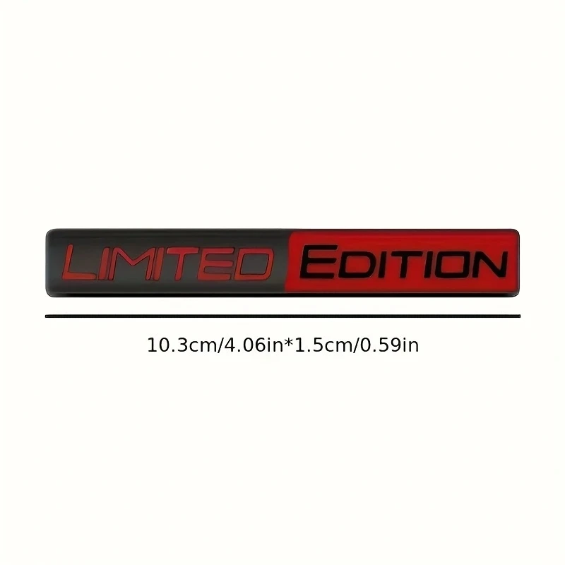 2PCS Limited Edition Emblem 3D Metal Badges Decal Sticker Auto Racing Sport Emblem For Rear Trunk Side Fender Car Motorcycle