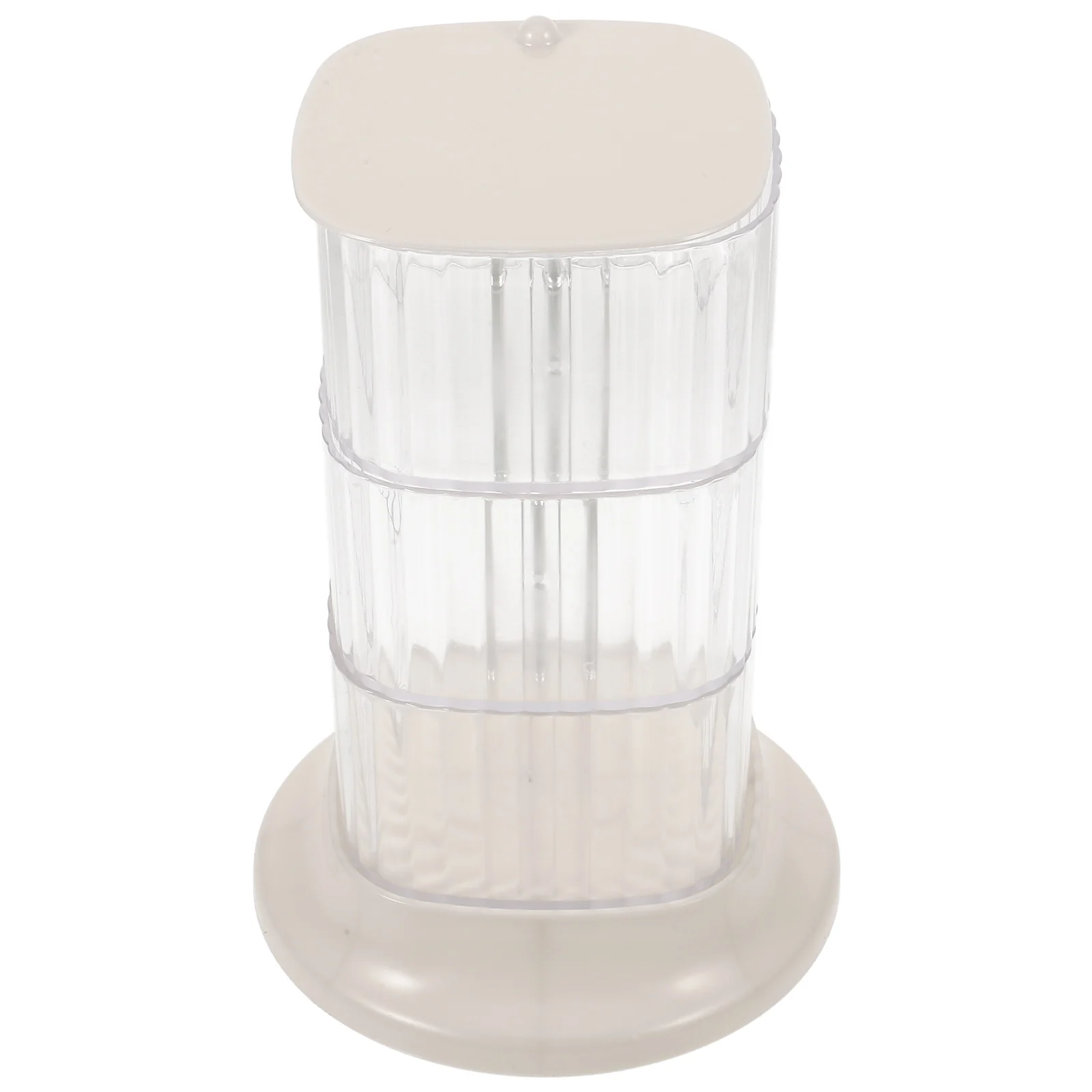 

Rotating Desktop Storage Box Organizer Jewelry Tiered Hair Tie Holder Earring Display Clear Accessories Container For