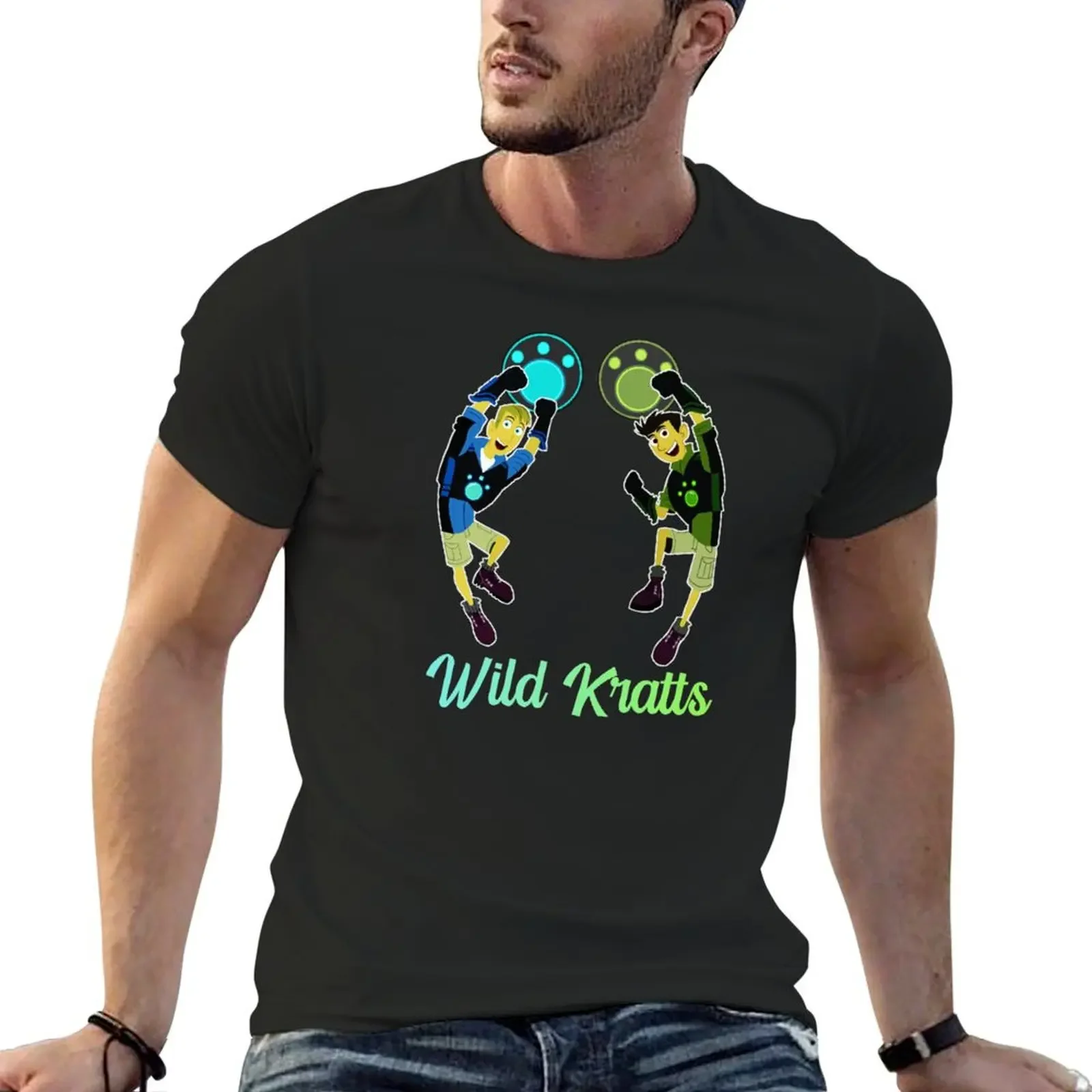 

wild kratts couple T-Shirt cheap stuff anime t shirts Men's cotton t-shirt