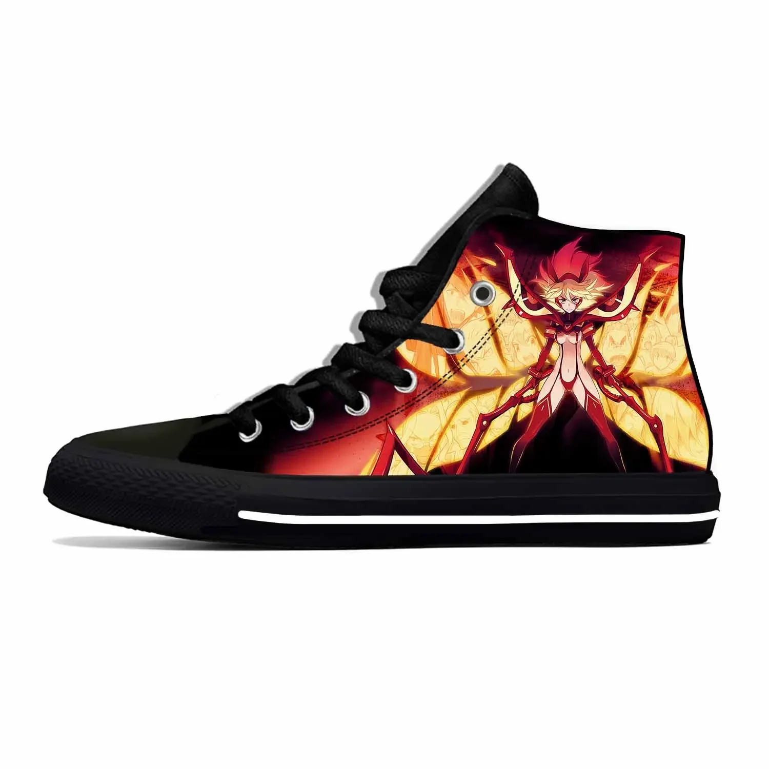 

Японские аниме-кроссовки Kill La Kill Matoi Ryuko: модные повседневные высокие легкие дышащие кеды для мужчин и женщин