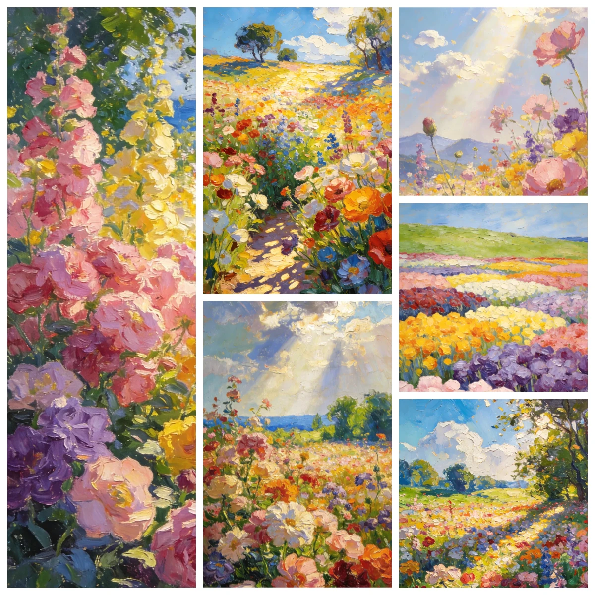

500/1000 pcs Jigsaw Puzzle Vibrant Sunlit Flower Meadow Art Educational Toy for Kids Children 's Games Christmas Gift
