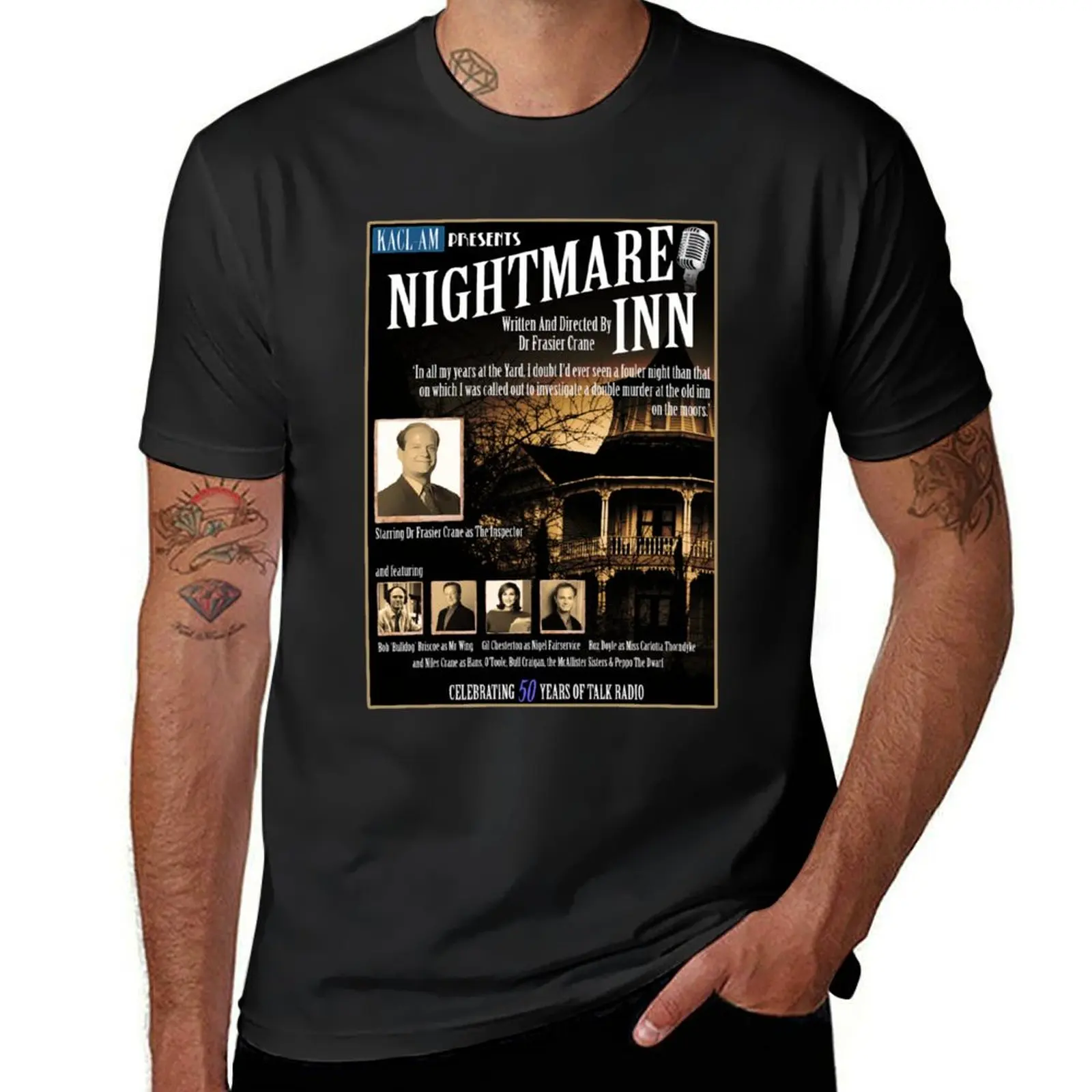 

KACL Present Nightmare Inn Inspired By Frasier Essential T-Shirt Short sleeve tee shirts graphic tees mens t shirts pack