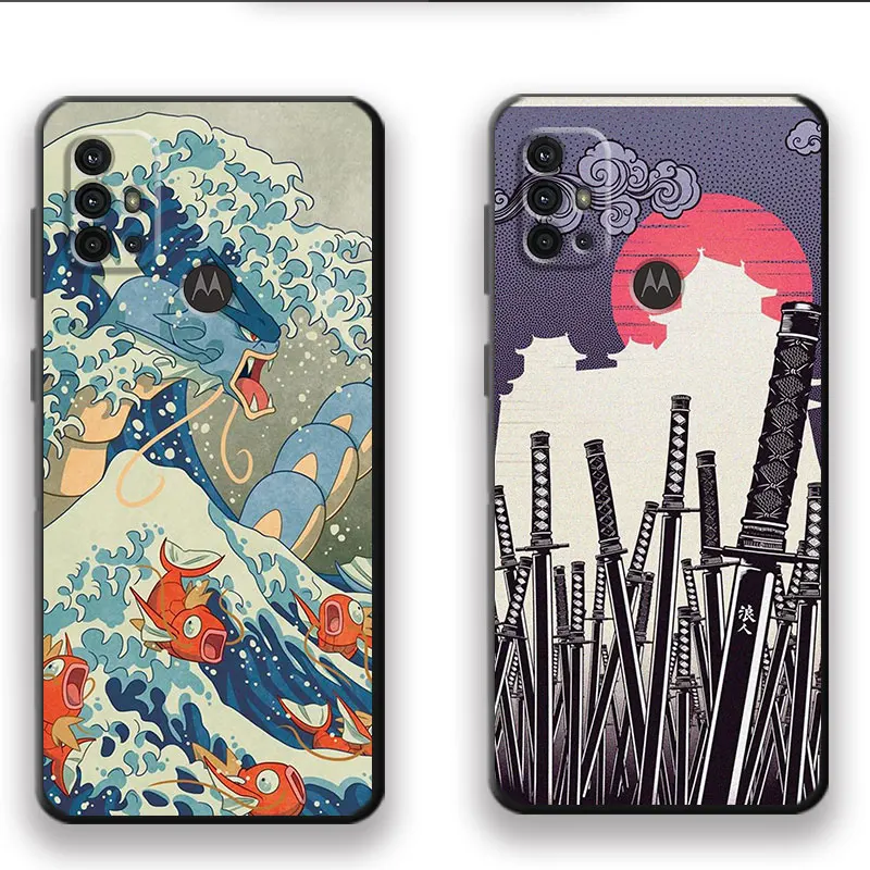 Wave Art Japanese Green Illust Phone Case for Xiaomi Mi 10 5G 9T 10T 11T Note 10 Pro 12X 9 SE A2 Lite 11 Lite 12 10S Cover