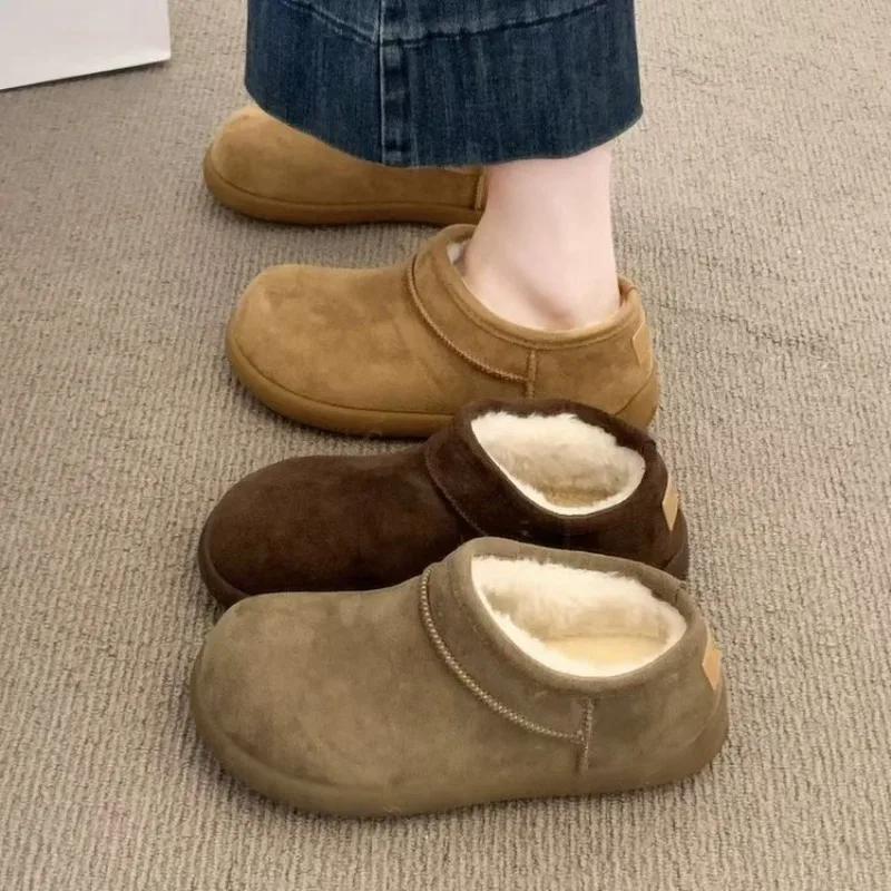 

Новые женские зимние сапоги на платформе 2026 года, на флисовой подкладке, теплая обувь