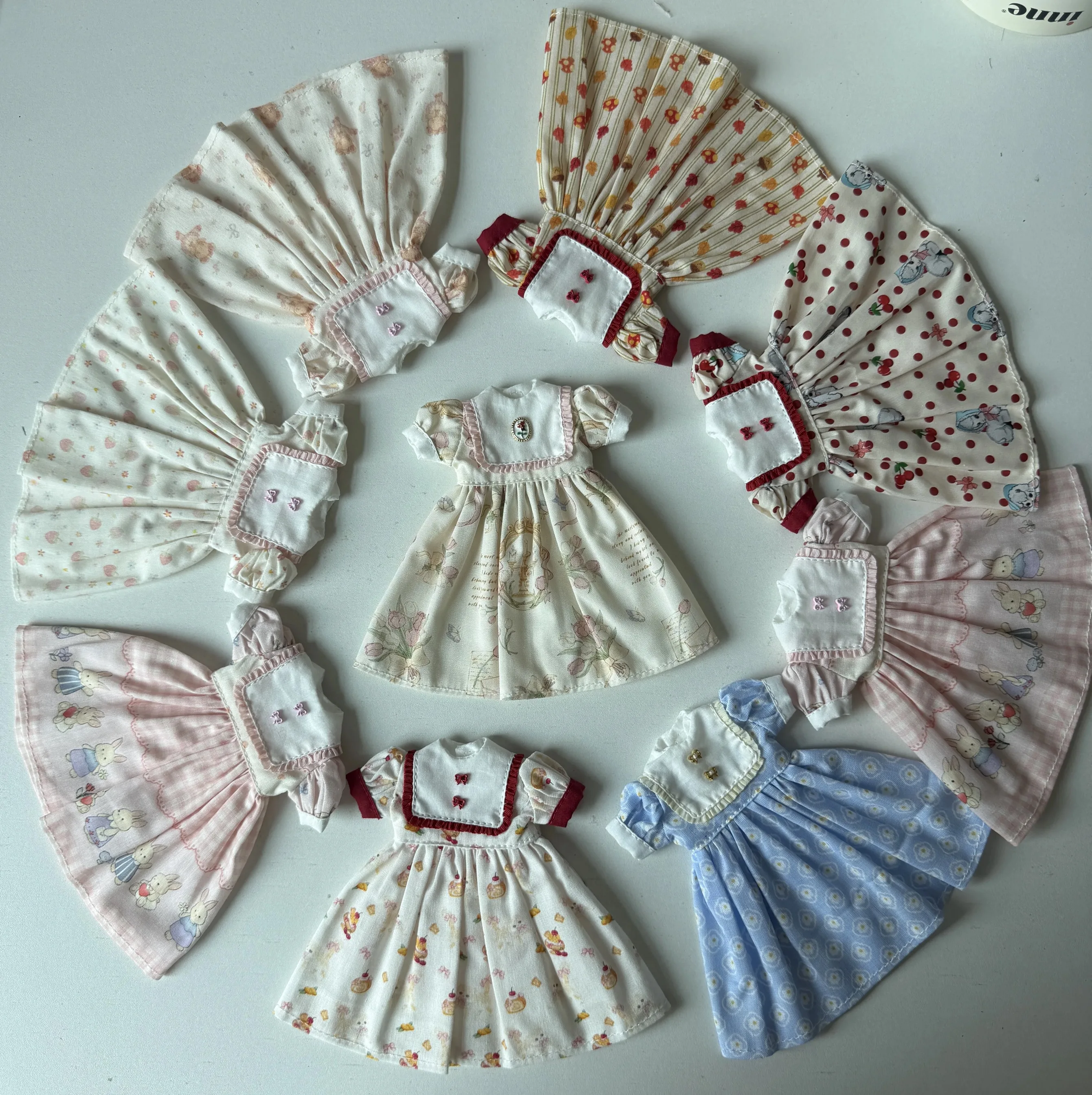 

Kawaii Sweet Girl Cake Bunny Dress Cute Bear Print Lolita Dress Blyth Doll Clothes Parts For 19 Joints OB24 Azone Doll Dress Up