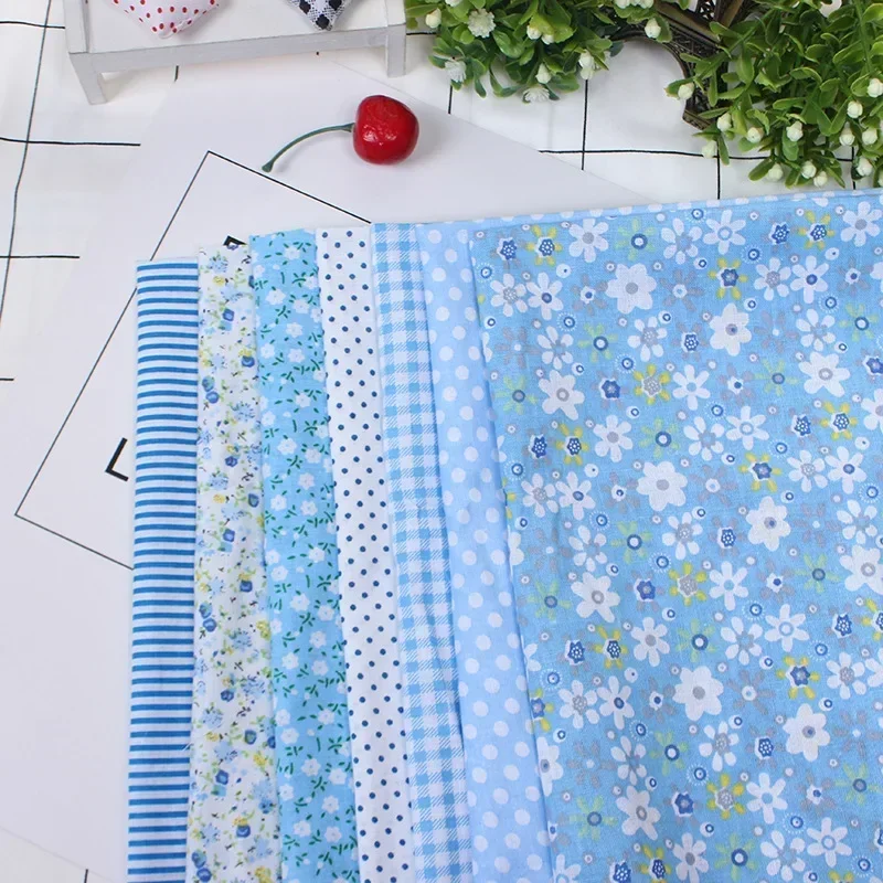 Printed Cotton Fabric for Sewing, Quilting Fabrics for Patchwork, Needlework, DIY Handmade Accessories, 25x25cm