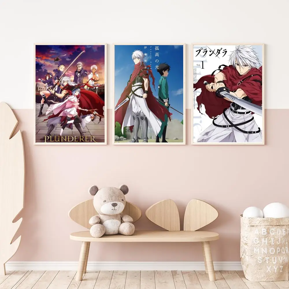 anime PLUNDERER Poster Versatile HD Waterproof Wall Art Self-Adhesive Decor for Any Space Ideal Gift