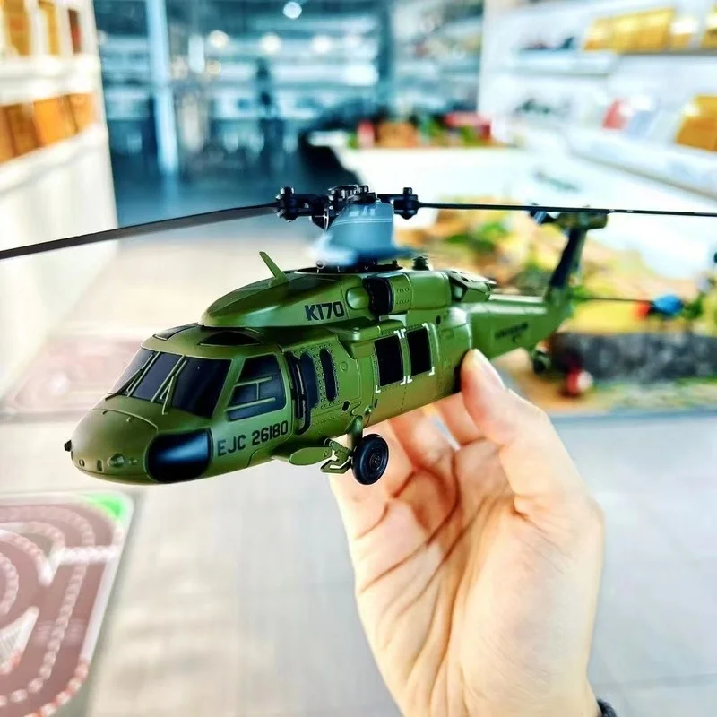 

New K170 Rc Helicopter 4.0ch Usb Charging Remote Control Plane Rechargeable Green Flying Helicopter Toy Children'S Day Gifts