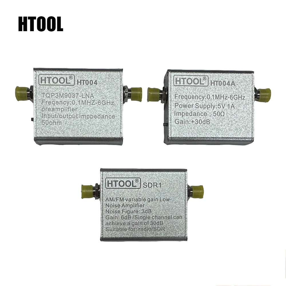 HTOOL SA6 Low Noise Amplifier HT004/HT004A/SDR1 65-162.5MHz FM Antenna Signal Amplifier Gain 20dB 30dB SDR Radio RF LNA