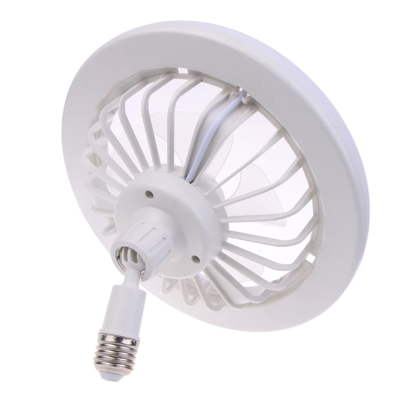 مروحة سقف مزودة بمصباح LED ، 3-Blade E27 مصباح رأس فلوش مع جهاز تحكم عن بعد ، سطوع ضوء سرعة الرياح قابل للتعديل