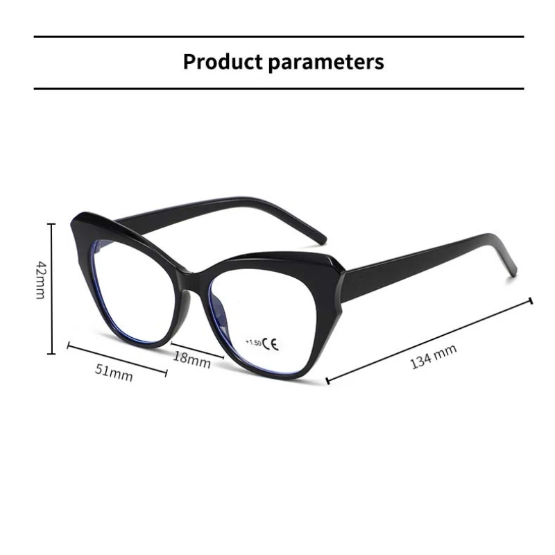 New Cat Eye Personalized Photochromic Myopia Glasses Simple and Versatile Trendy Color Anti Blue Light Glasses Diopter To -4.0 - Image 6