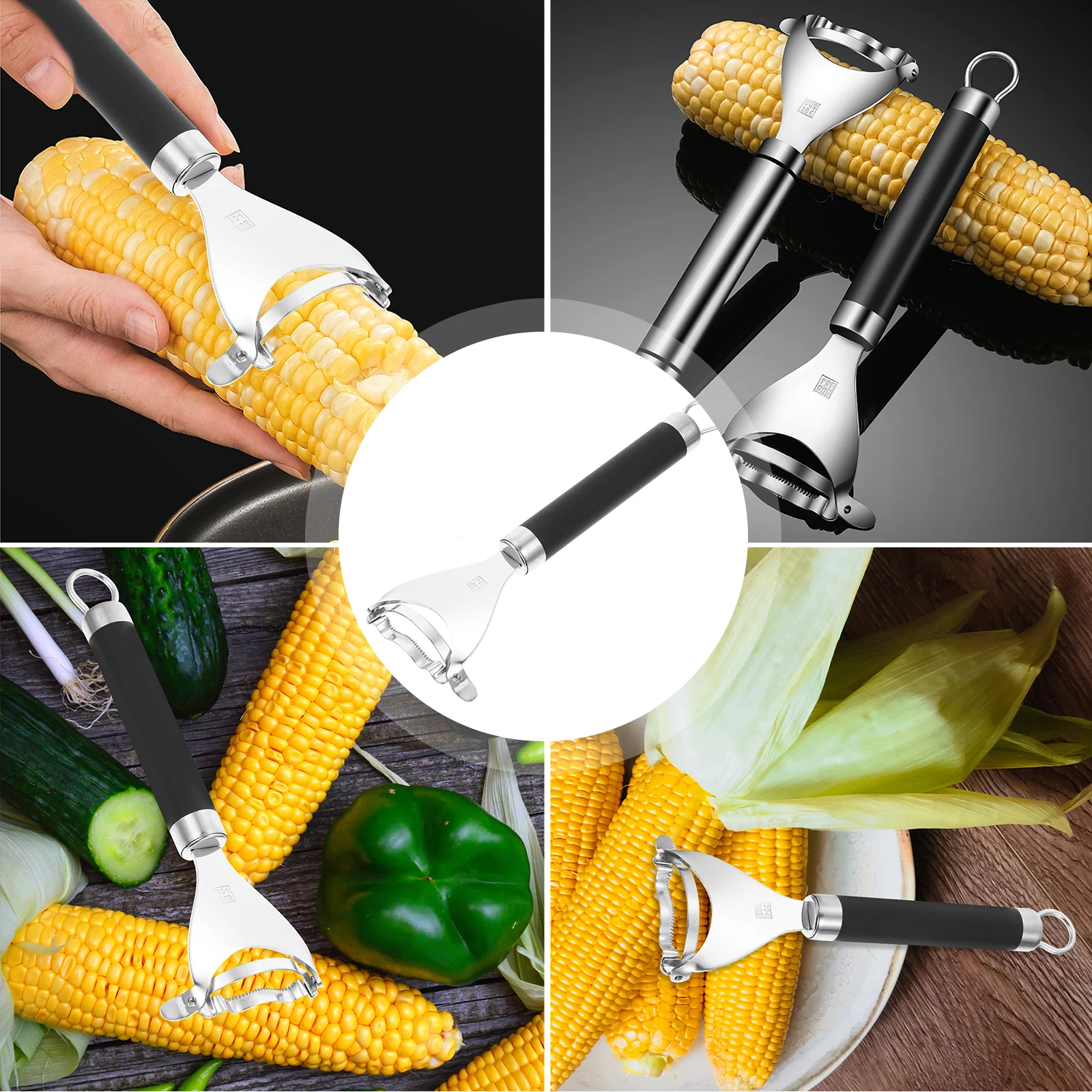 

Corn Thresher Tools Cob Remover Kernel Stripping Machine Stripper Stainless Steel Portable Corn Peeler Vegetables Kitchen