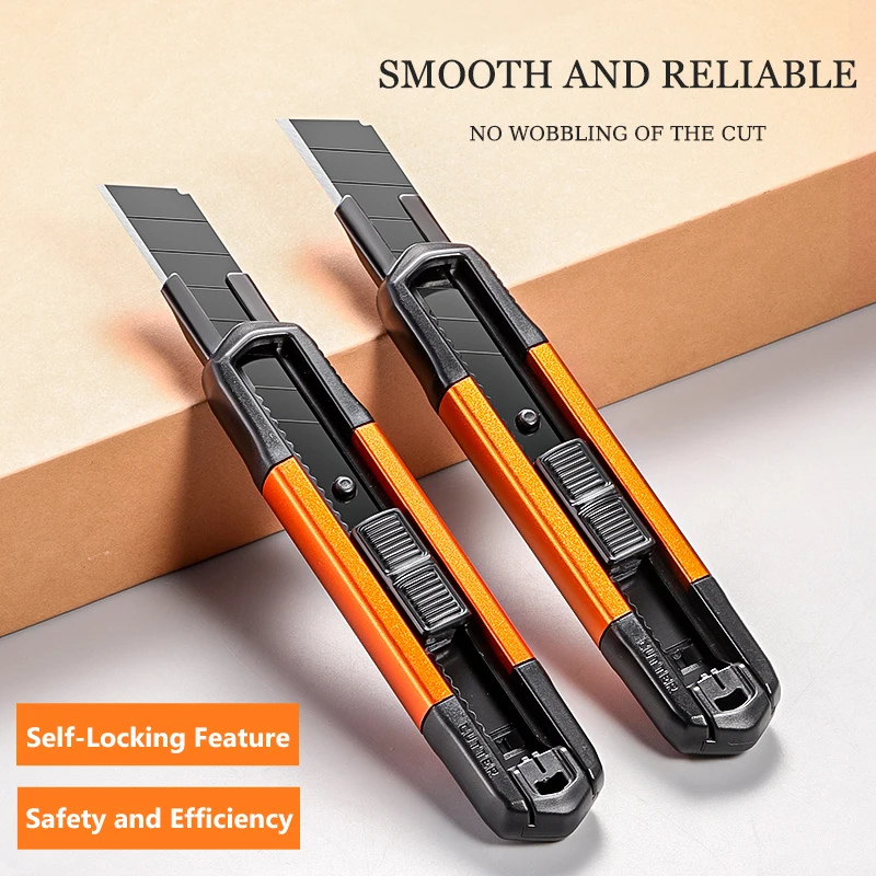 New Retractable Box Cutter Carbon Steel Utility Knife 30°Small estilete profissional ferramenta Art Supplies Sharpness couteau