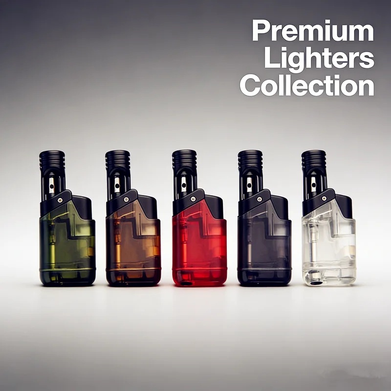 

HONEST Mini Welding Gun Windproof Jet Blue Fire Gas Lighter Large Capacity Oil Warehouse Outdoor Portable Cigar Lighters Smoking