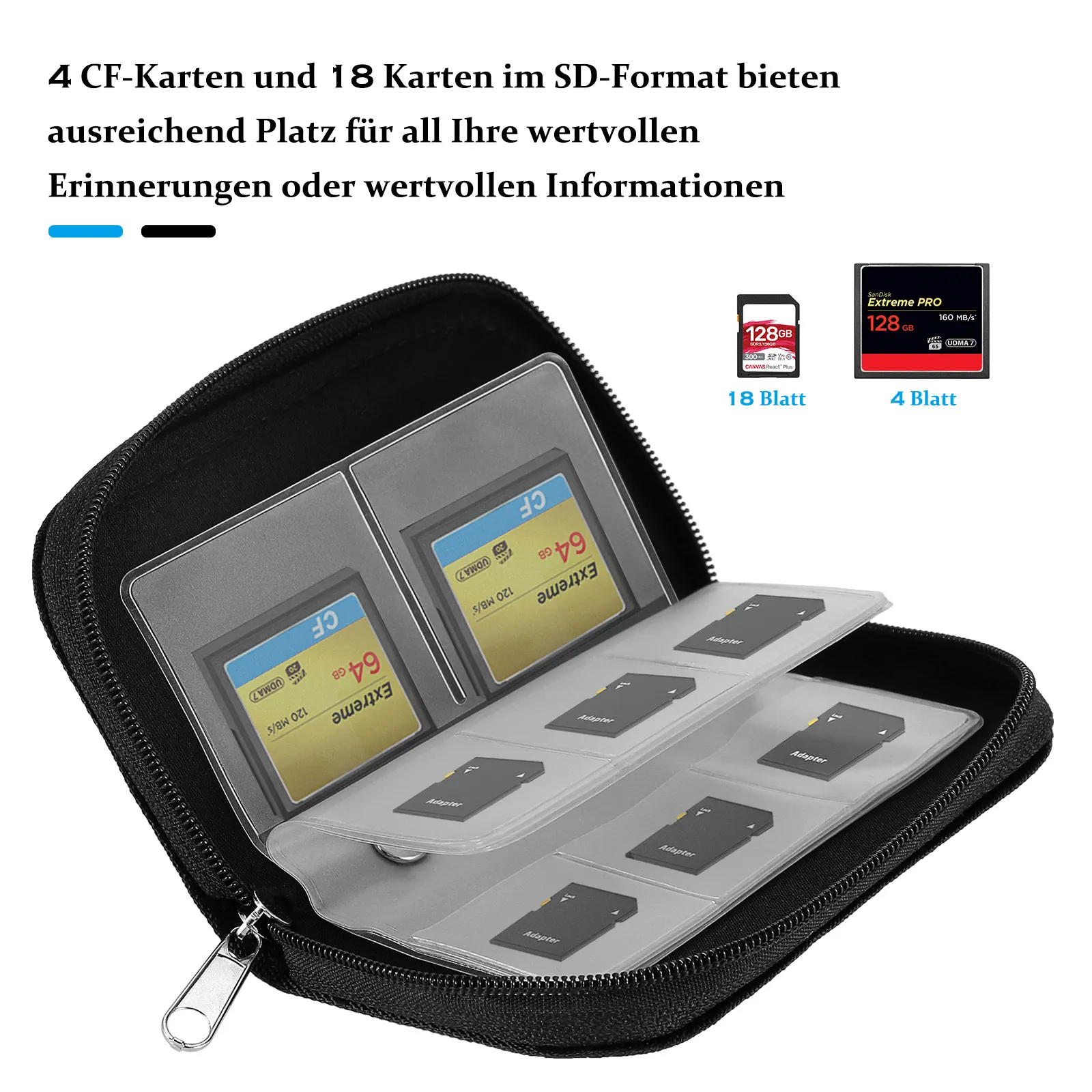 Mobile Phone Memory Card Bag Storage Case Outdoor Padded Interior Dustproof Protective Fabric Carrying Pouch Protector