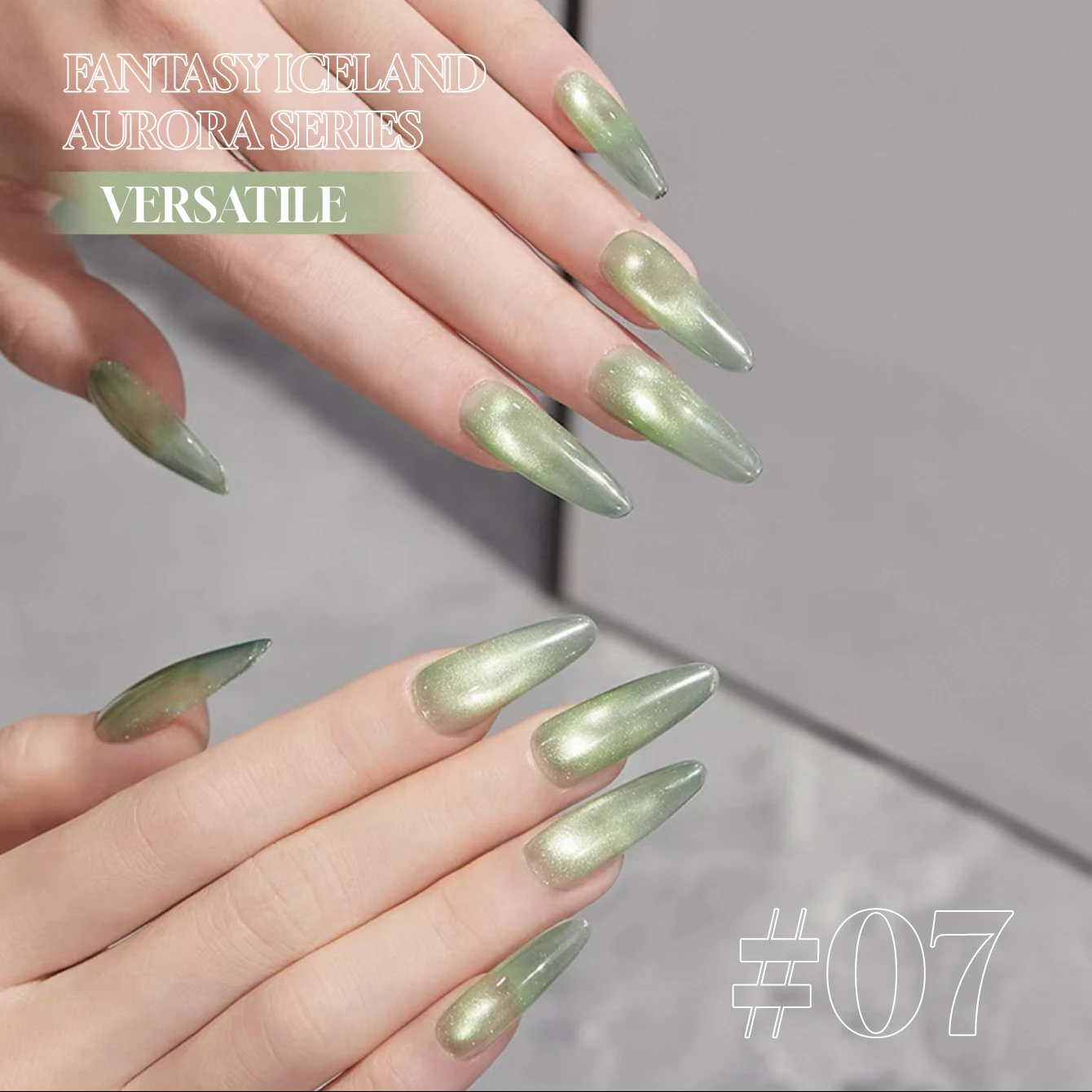 MIANEL1-10 Stück 12 ml Island Aurora Cat Eye Gel Nagellack Whitening Glasperle Blaue Nägel Rosa Nägel Sommernägel Nagelzubehör