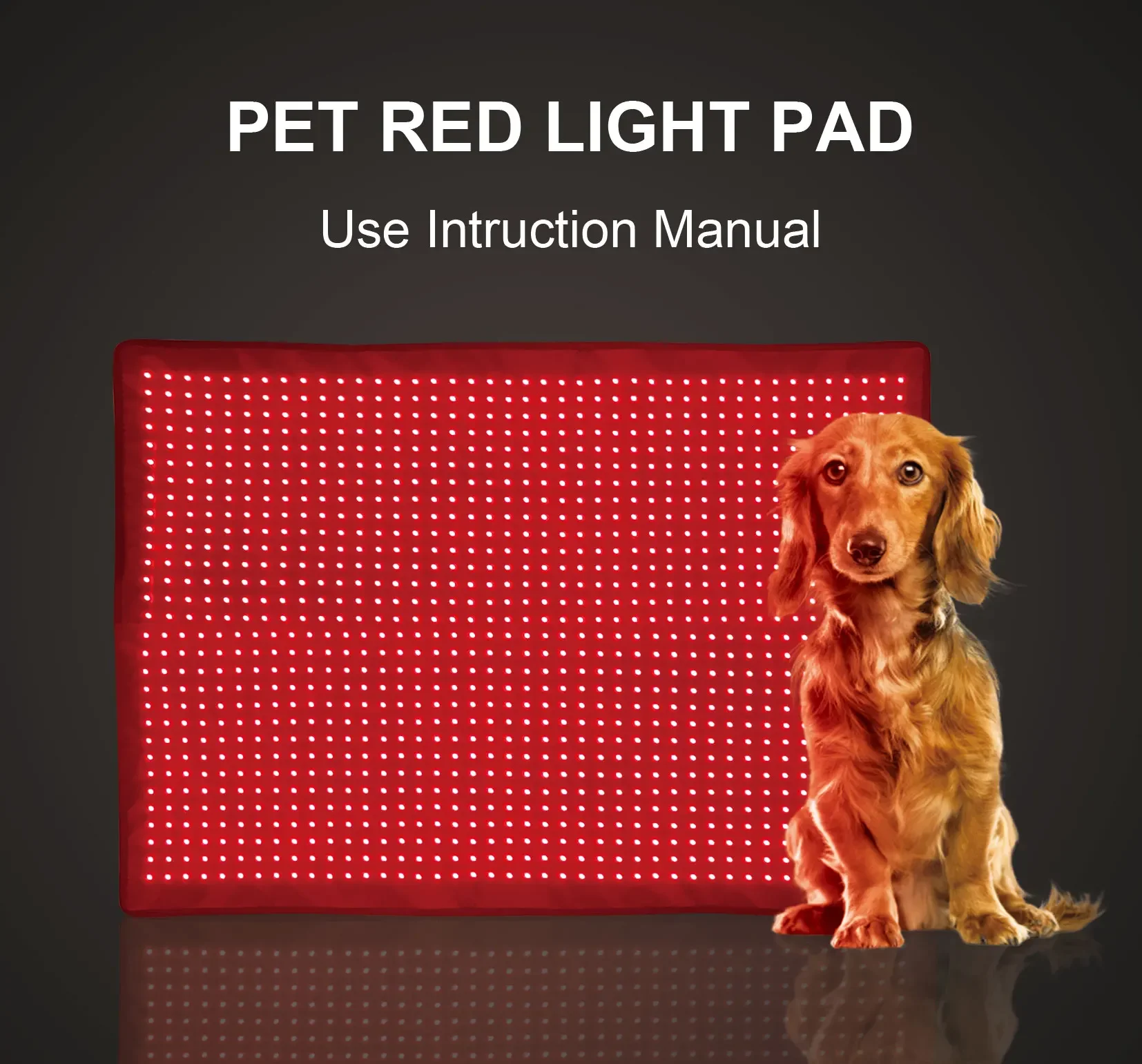 Pet-Infrared Red Light Therapy Device for Dogs Cats LED Source 660nm Wavelength Body Target Area Muscle Joint Pain Relief