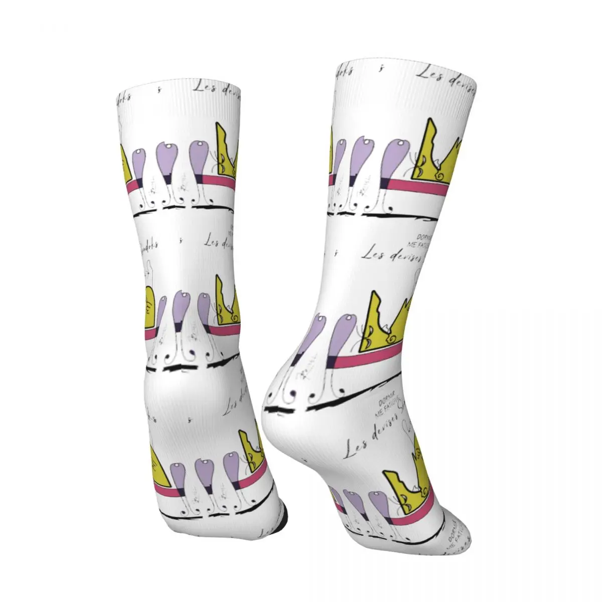 Hip Hop Vintage Sleep Crazy Men's compression Socks Unisex Les Shadoks Cartoon Harajuku Pattern Printed Funny Novelty Happy Crew