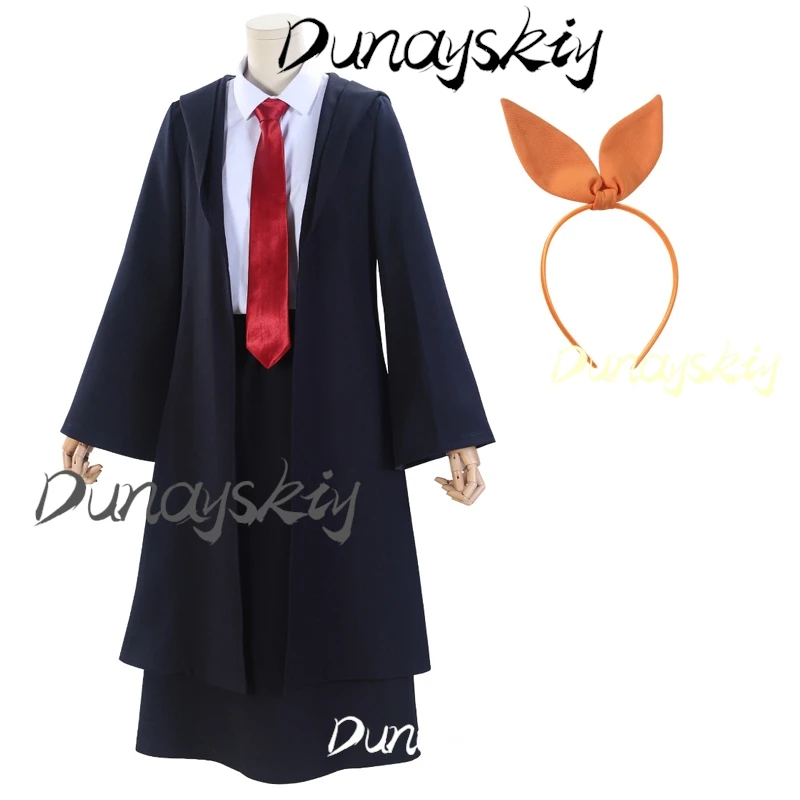 Anime Mashle Magic and Muscles Cosplay Costume Wig Magic Academy Uniform Blue Robe Wig Shirt Tie For Women Men Customized Props