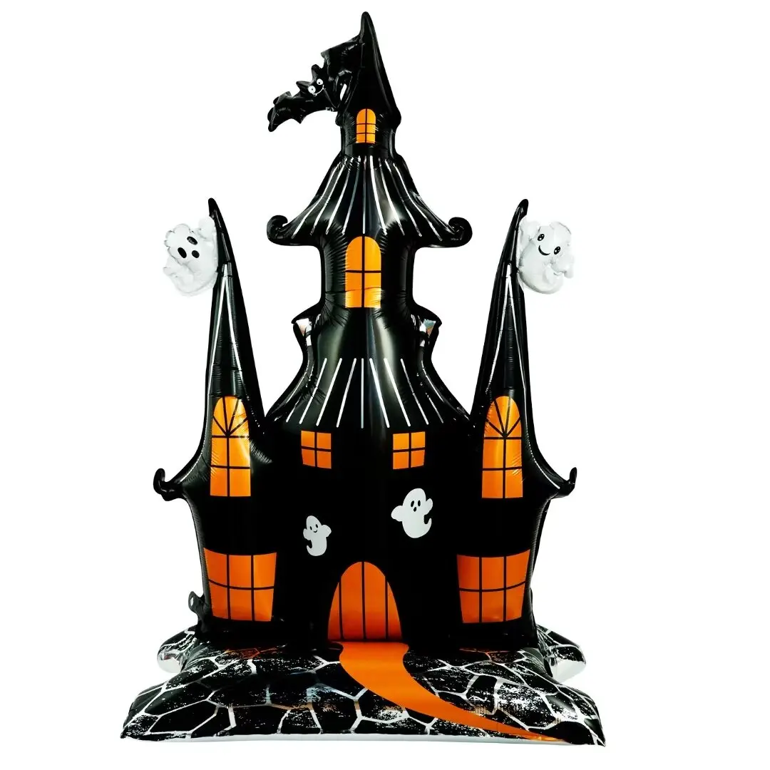 150x107cm Halloween castle Ghost Balloons Set Black BOO Ghost Bat Foil Balloon for Halloween Themed Party Decoration Supplies