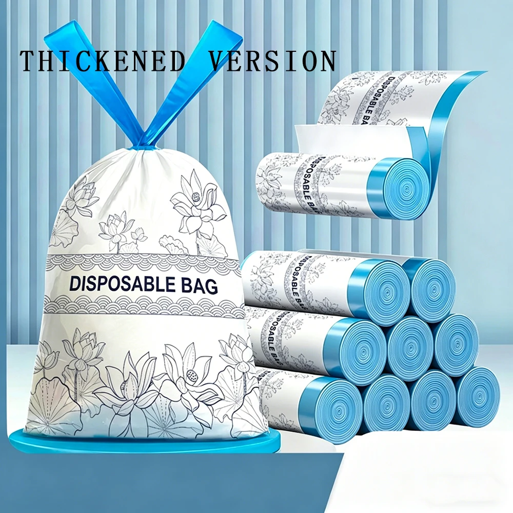 Heavy Duty Drawstring Trash Bags - Garbage Bags, Thickened & Leak-Proof Waste Liners, Tear-Resistant Puncture-Proof Bags