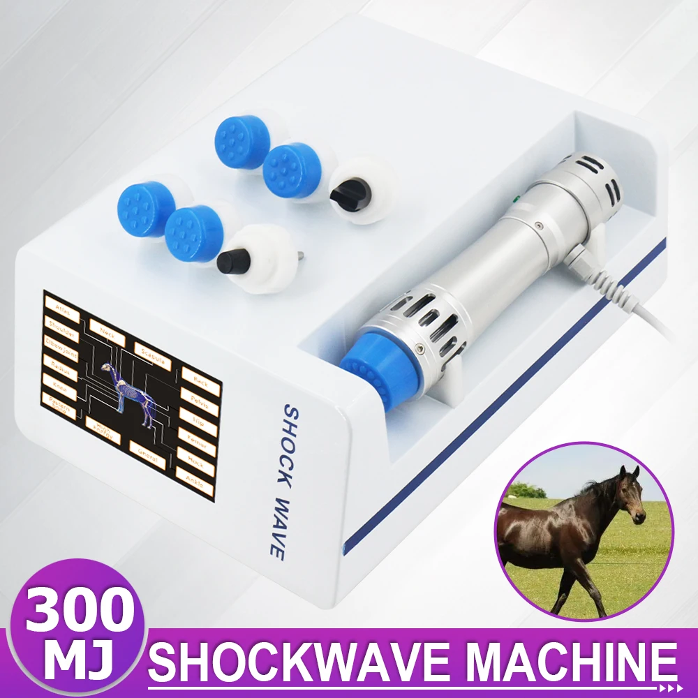 Animals Shockwave Therapy Machine For Tendon Injury And Relieve Ankle Pain Professional Shock Wave Massager For Horse Use 300MJ