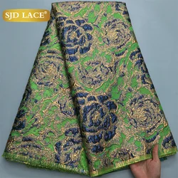 SJD LACE Pink Brocade Lace Fabric 2025 Latest African Jacquard Gilding Lace Nigerian Damask Lace Material For Women Dresses 4146