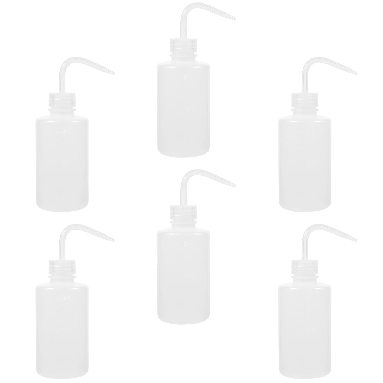 

6Pcs Scale Plastic Washing Bottle Refillable Squeeze Bottles for Laboratory Cosmetics Liquid Storage Squeeze Bottles