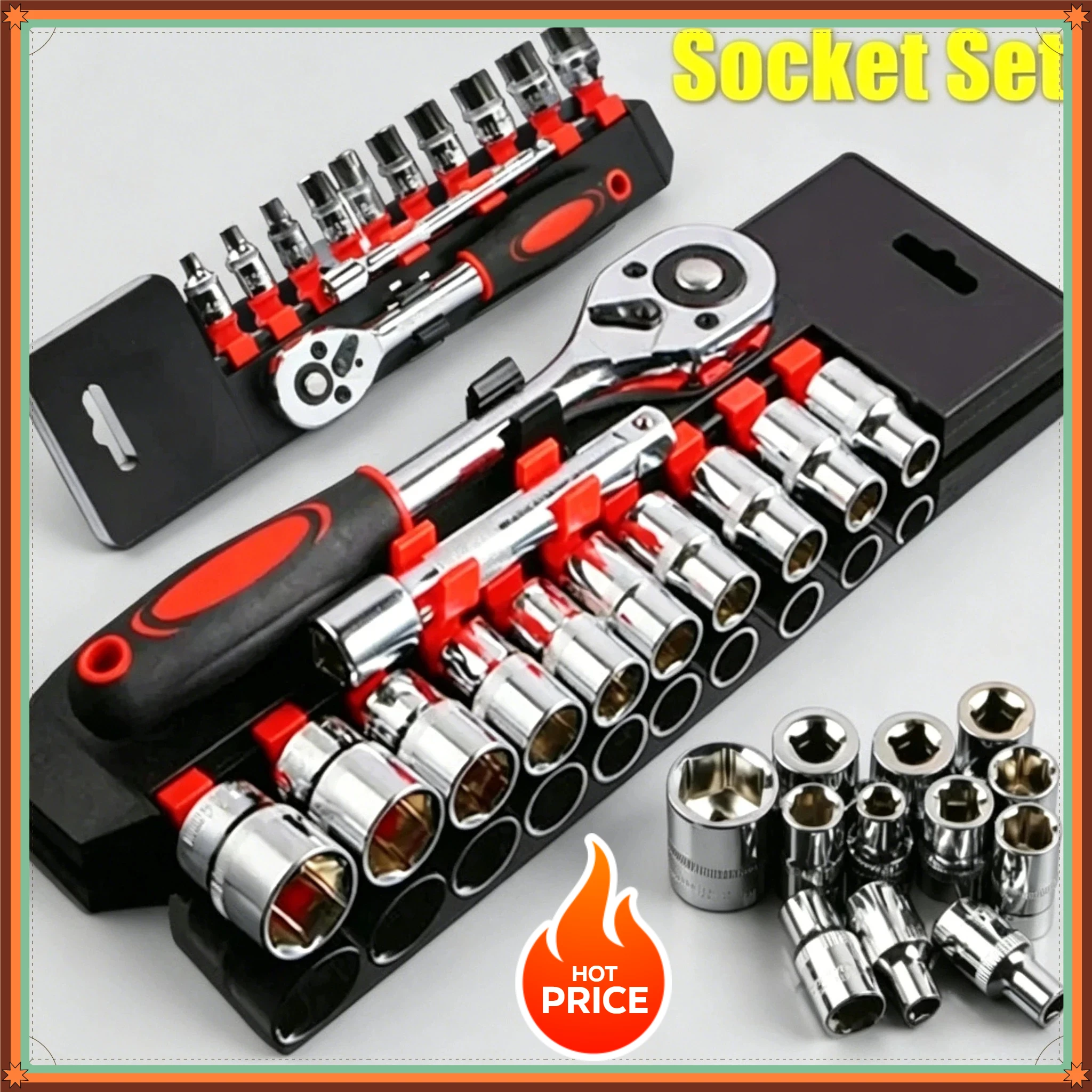 12PCS Portable Bike Repair Tool Kit Multifunctional Socket Wrench Set Motorcycle Auto Boat Hardware Maintenance Tools