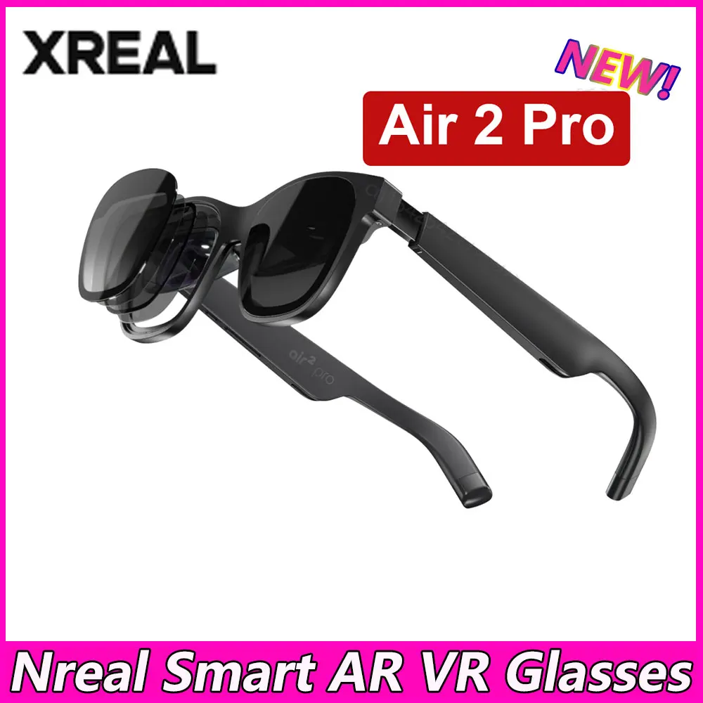 XREAL Air 2 Pro Nreal 스마트 AR VR 안경, HD 130 인치 우주 거대 스크린, 개인 영화관 휴대용 1080p 뷰