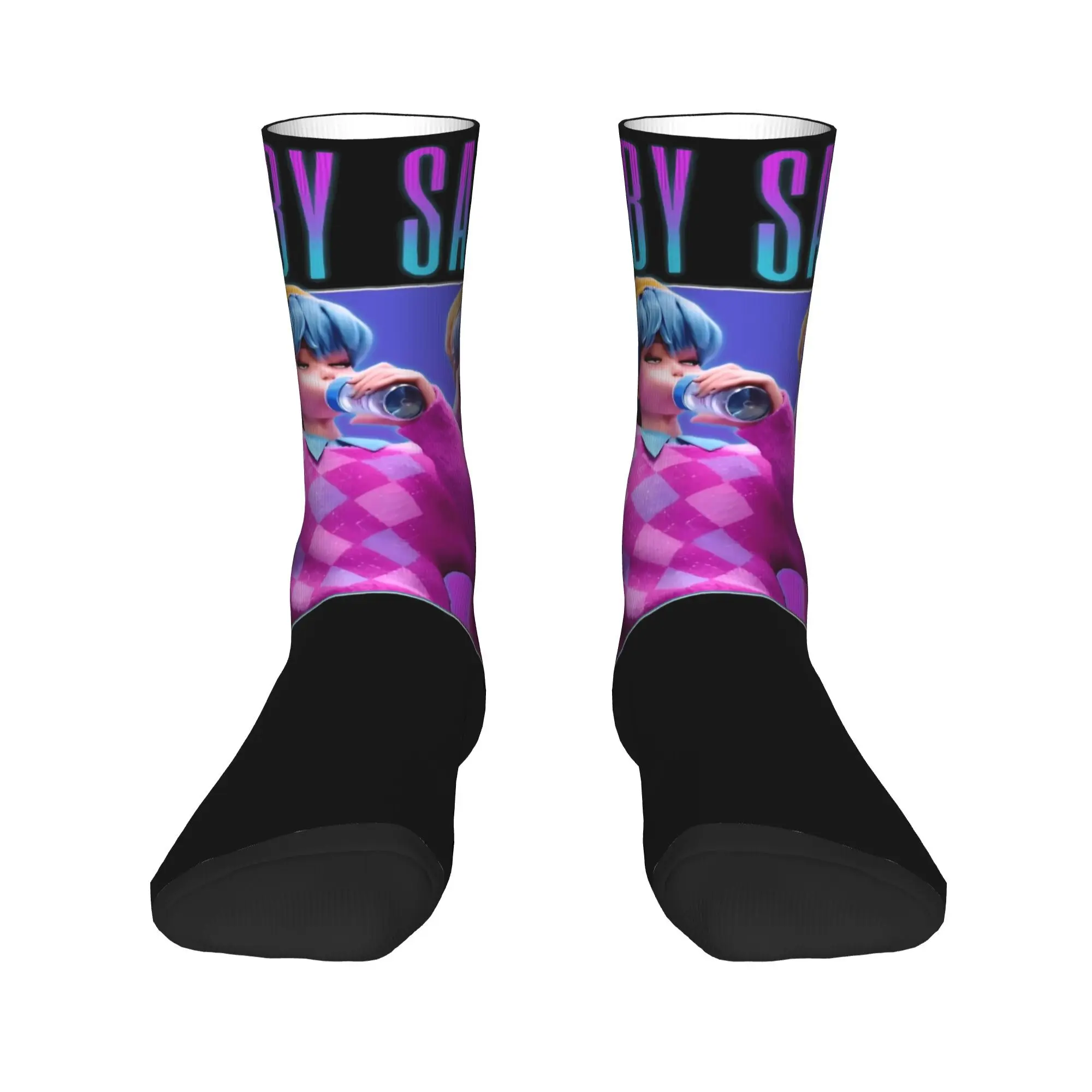 

Сумасшедший дизайн Baby Saja Kawaii Boys Kpop Demon Hunters носки для скейтборда полиэстеровые носки для экипажа для женщин и мужчин дышащие