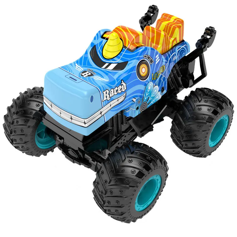 2wd Rc Car With Led Lights 2.4g Wielofunkcyjne radio zdalnie sterowane Samochody terenowe Ciężarówki Chłopcy Zabawki dla dzieci Prezent