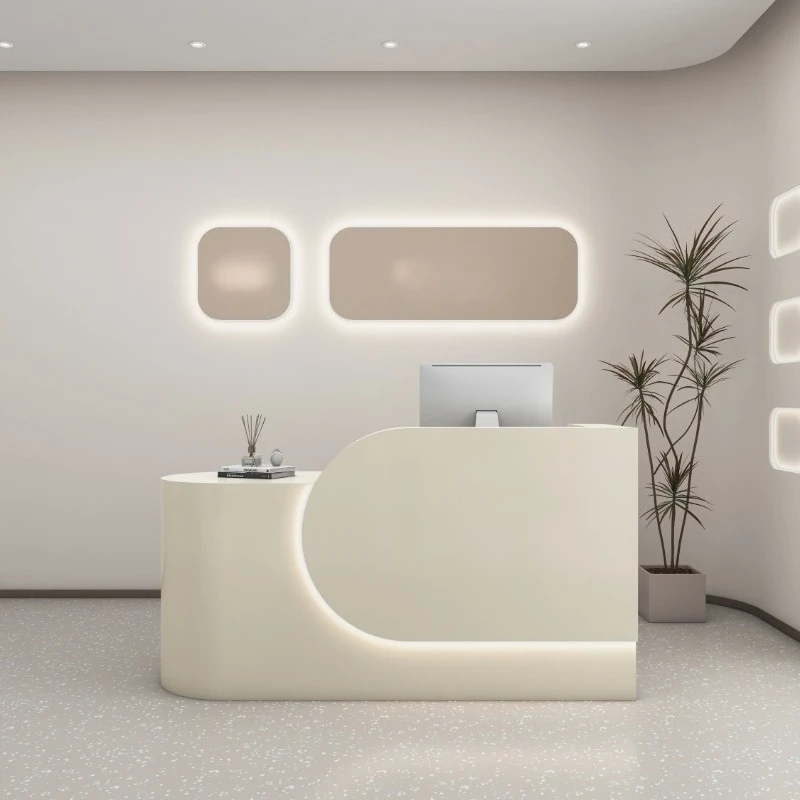

Shop Minimalist Reception Desks Beauty Industrial Design Reception Desks Nail Salon Hotel Comptoire Accueil Commercial Furniture