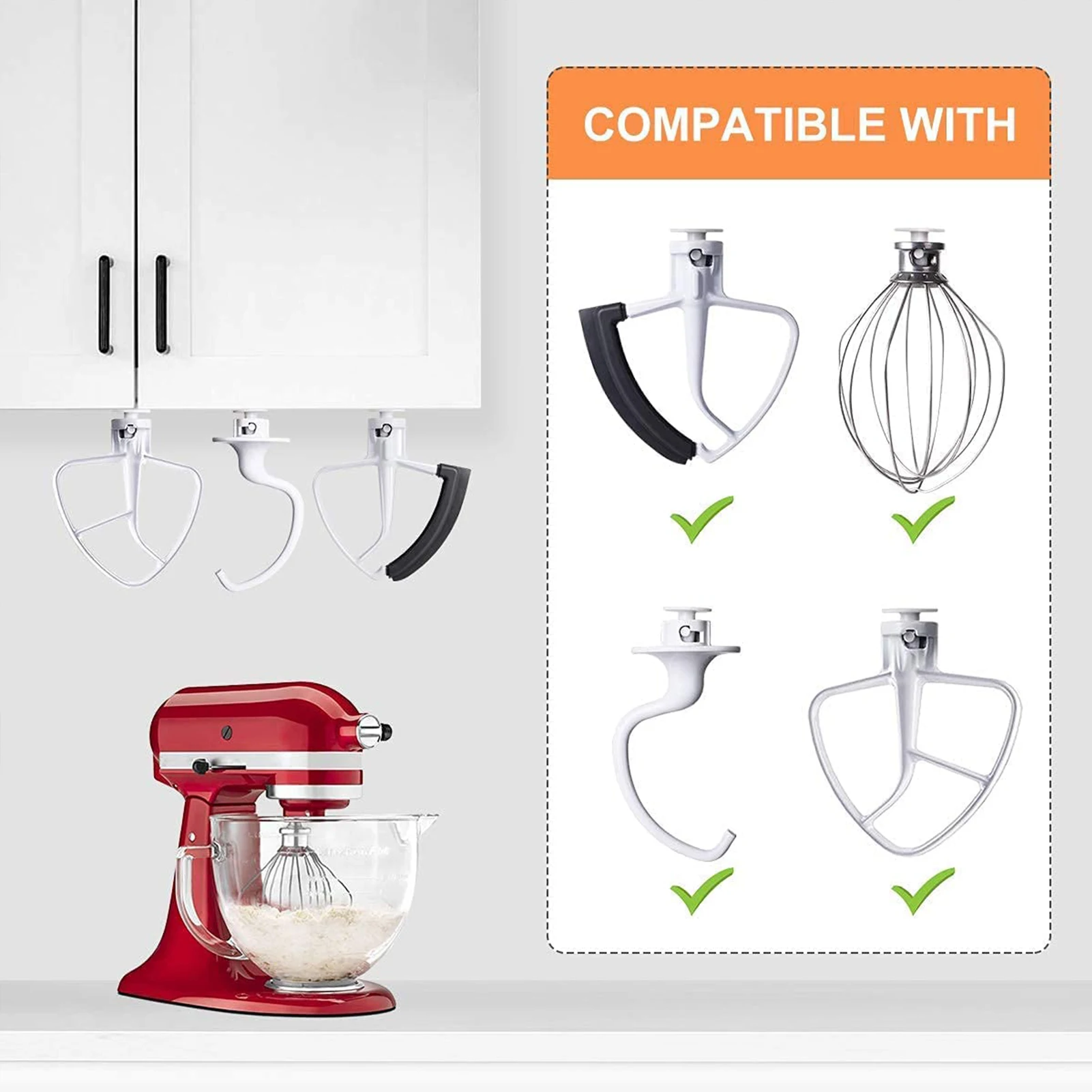 Mixer Attachment Holder Blender Accessory Stand For Storing Flex Edge Beater Dough Hooks Wire Whip Kitchen Accessories Storage