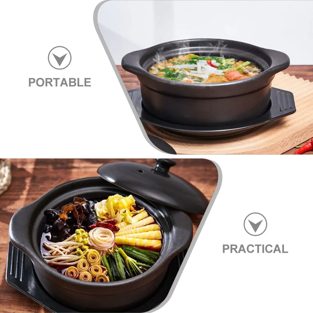 

Ceramic Cooking Pot Nonstick Smooth Surface Flat Base Kitchen Stew Pot Household Casserole Multi-Functional Kitchenware
