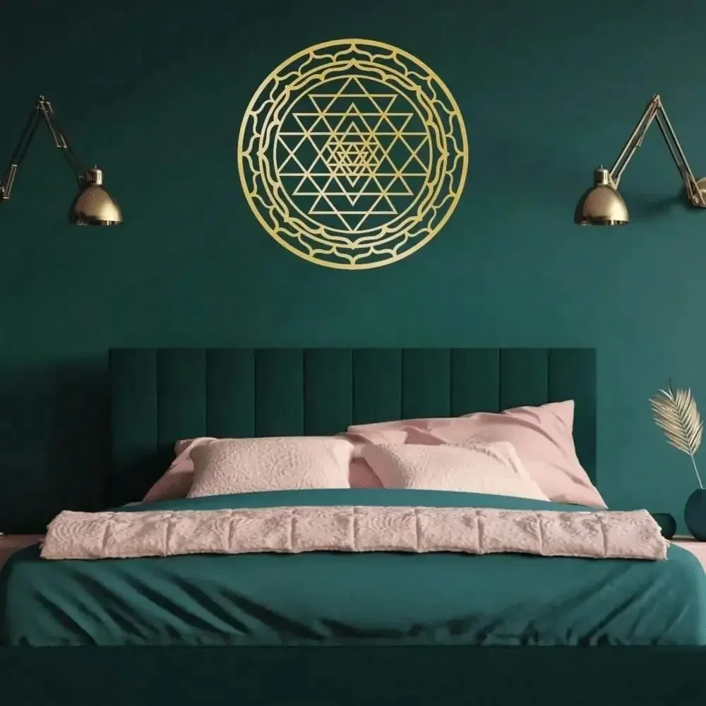 CIFBUY Extra Large Gold Mandala Metal Tin Sign Boho Spiritual Wall Art Decor For Living Room Bedroom Office Holiday Gift For Her
