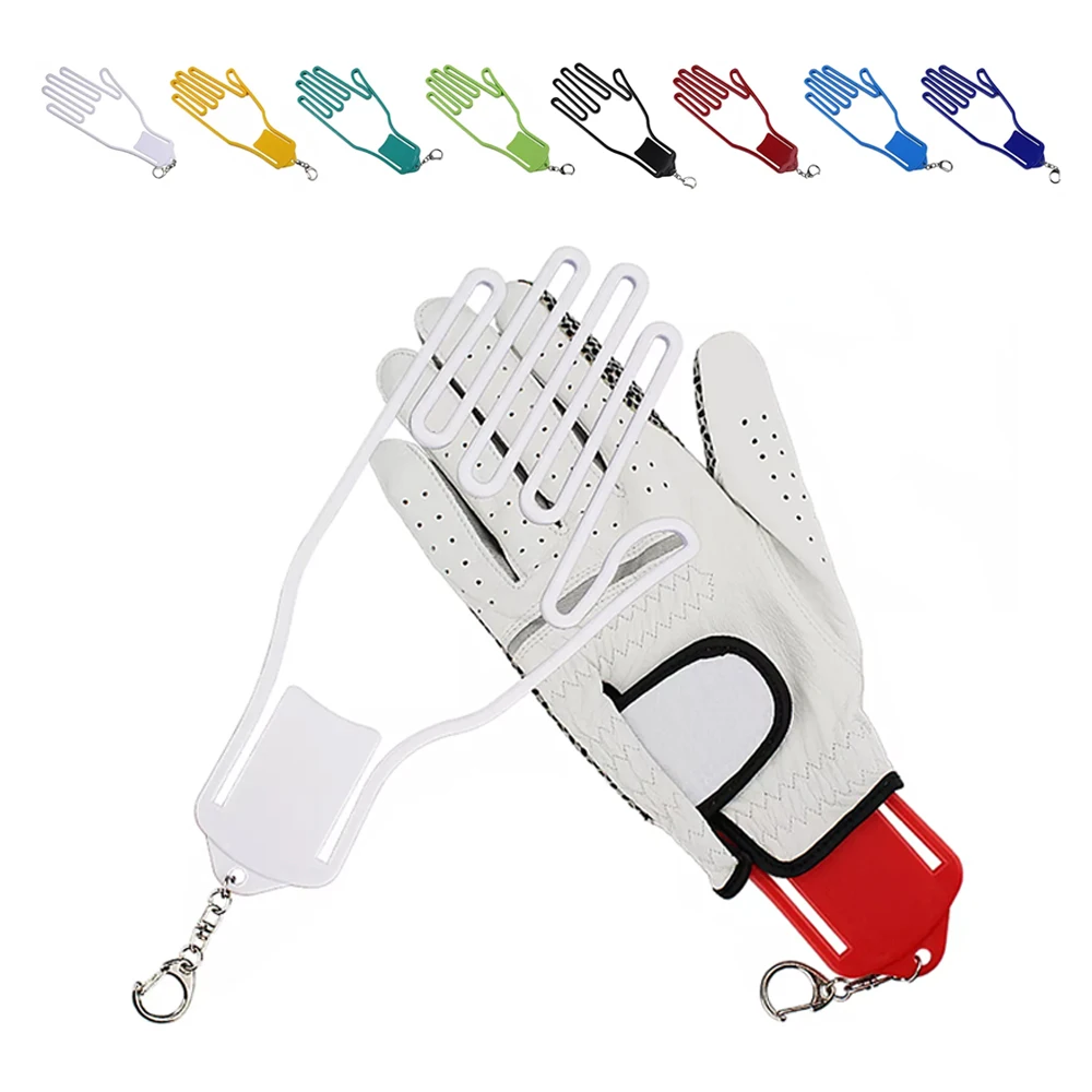 1pc Golf Gloves Stretcher Holder Keeper Hanger Gloves Support Frame Holder Rack Dryer Shaper Accessories Plastic with Metal Buck